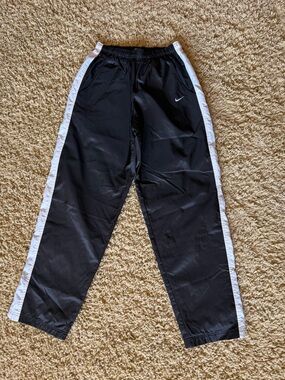 Nike Black White Track Pants Women’s Small Y2K